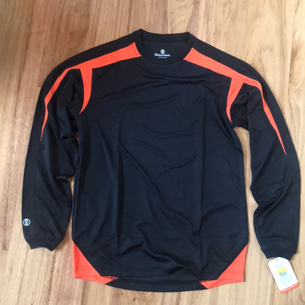Black and Orange Dri-Fit long sleeve tee